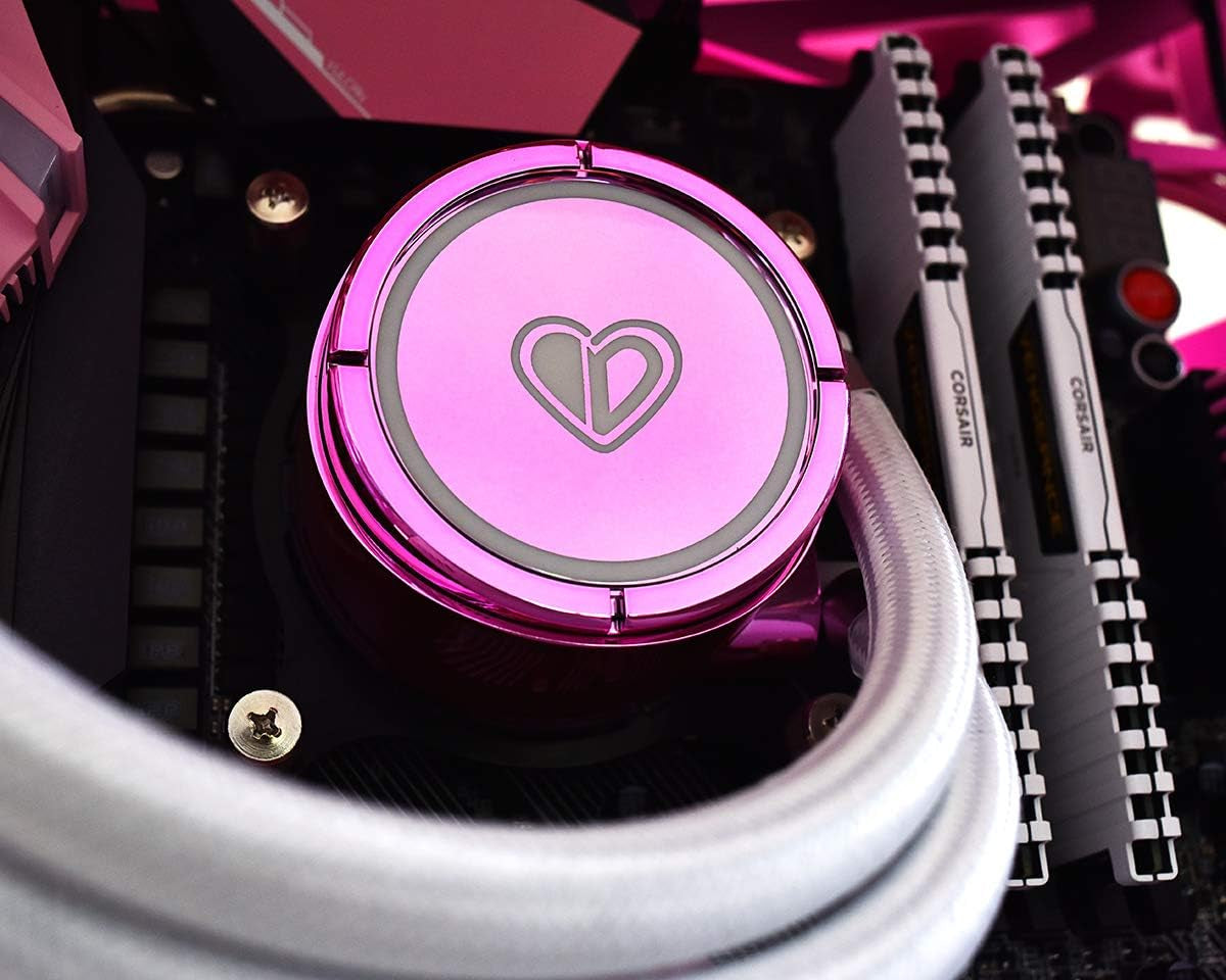 ID-COOLING PINKFLOW 240 CPU Water Cooler LGA1700 Compatible 5V ARGB AIO Cooler 240Mm CPU Liquid Cooler 2X120Mm RGB Fan, Intel 1700/115X/1200, AMD AM5/AM4