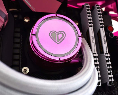 ID-COOLING PINKFLOW 240 CPU Water Cooler LGA1700 Compatible 5V ARGB AIO Cooler 240Mm CPU Liquid Cooler 2X120Mm RGB Fan, Intel 1700/115X/1200, AMD AM5/AM4