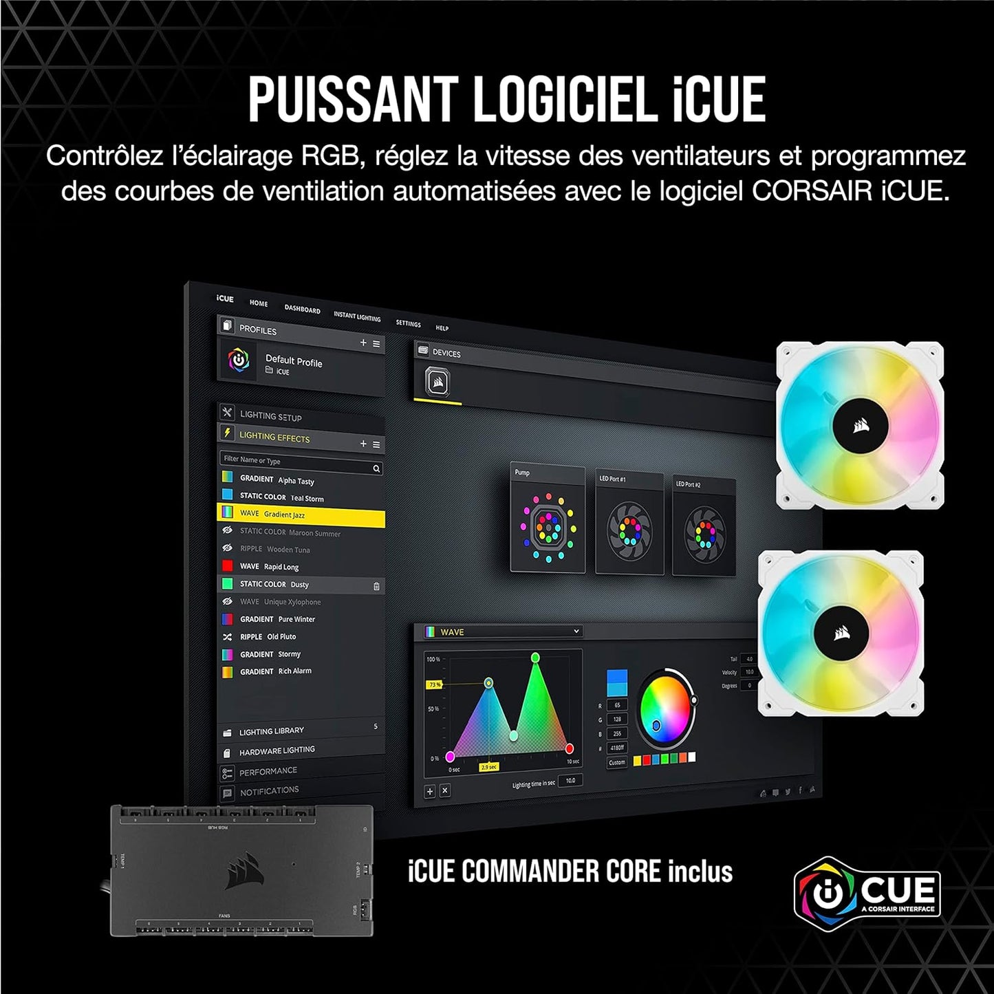 Icue H100I Elite Capellix Liquid CPU Cooler - White
