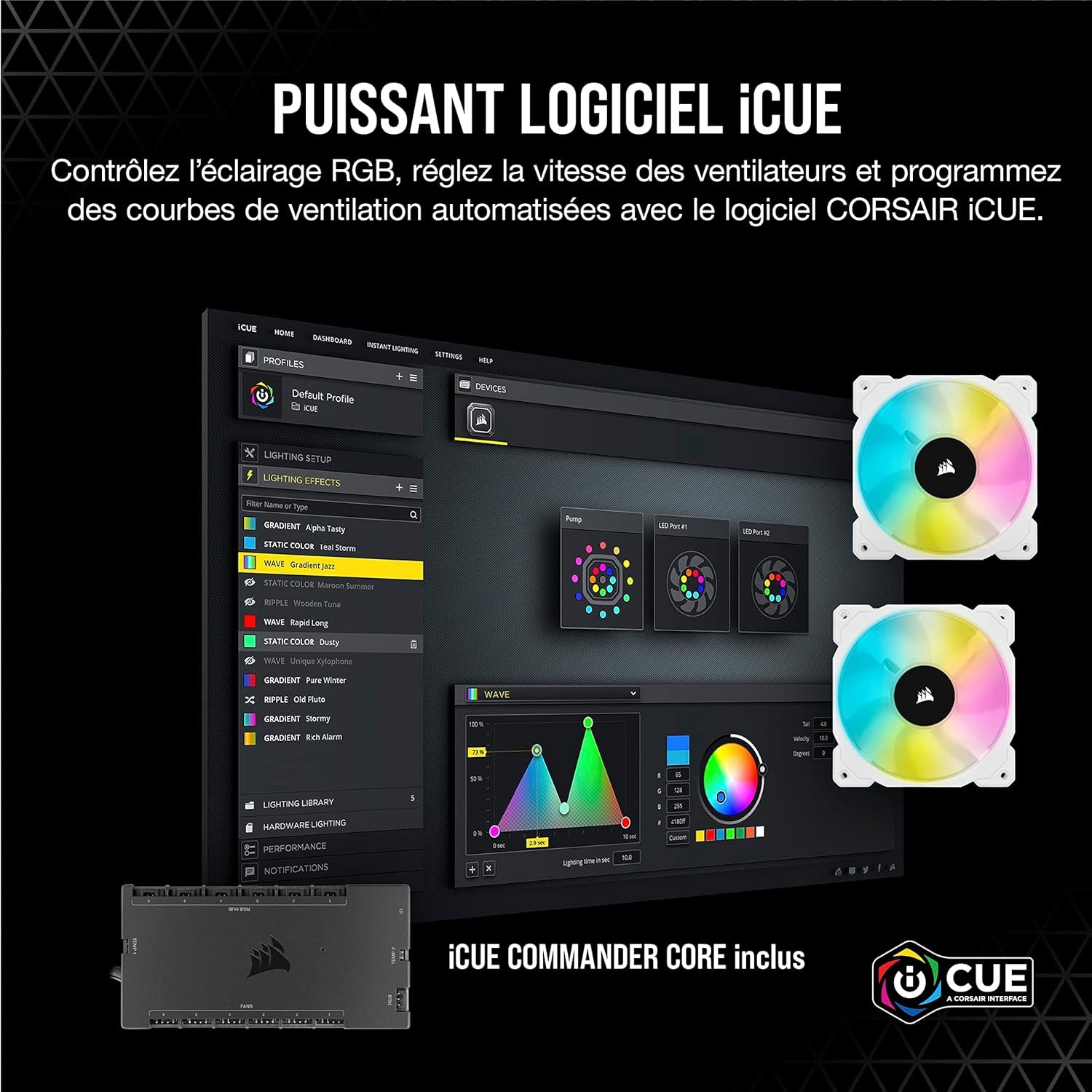 Icue H100I Elite Capellix Liquid CPU Cooler - White
