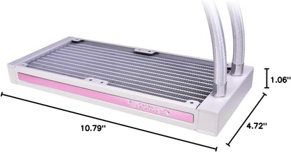 ID-COOLING PINKFLOW 240 CPU Water Cooler LGA1700 Compatible 5V ARGB AIO Cooler 240Mm CPU Liquid Cooler 2X120Mm RGB Fan, Intel 1700/115X/1200, AMD AM5/AM4
