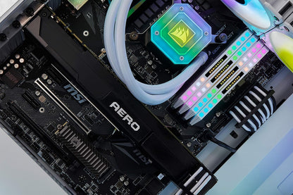 Icue H100I Elite Capellix Liquid CPU Cooler - White