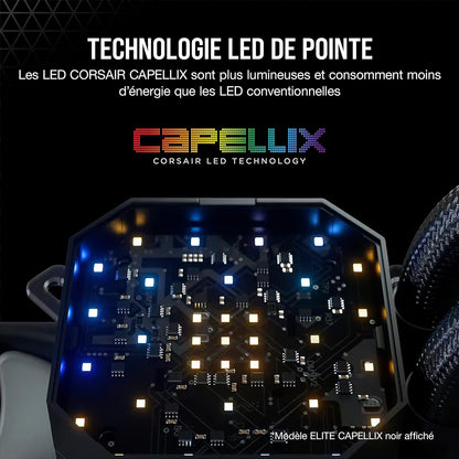 Icue H100I Elite Capellix Liquid CPU Cooler - White